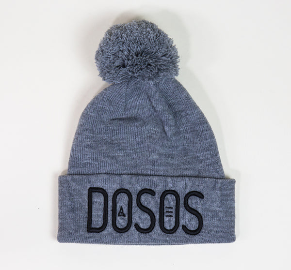 DOSOS Gray Pom Beanie